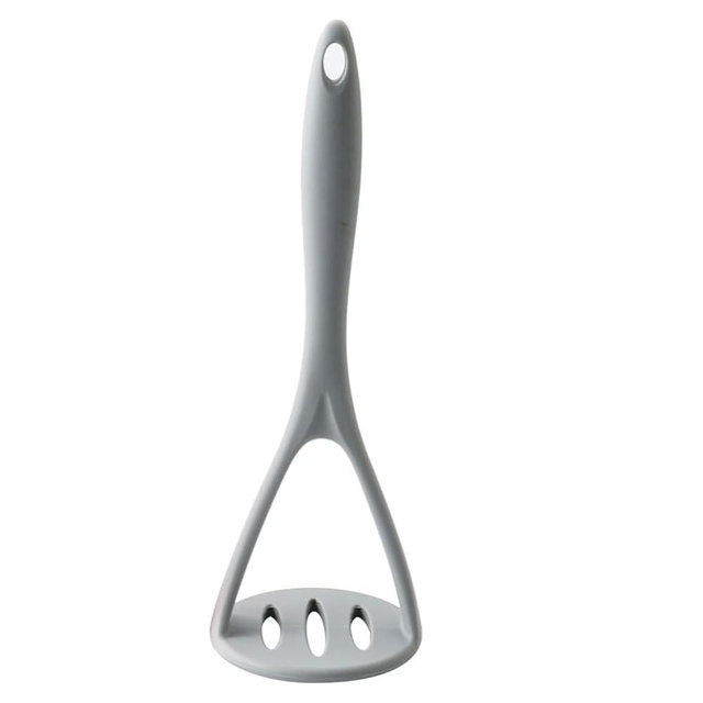 ABOOFAN Potato Masher, Silicone Manual Masher Nonstick Pumpkin Ricer Press Mashed Mud Crusher Kitchen Tools for Bean Root Vegetables Fruits Baby Food Avocado Garlic Grey