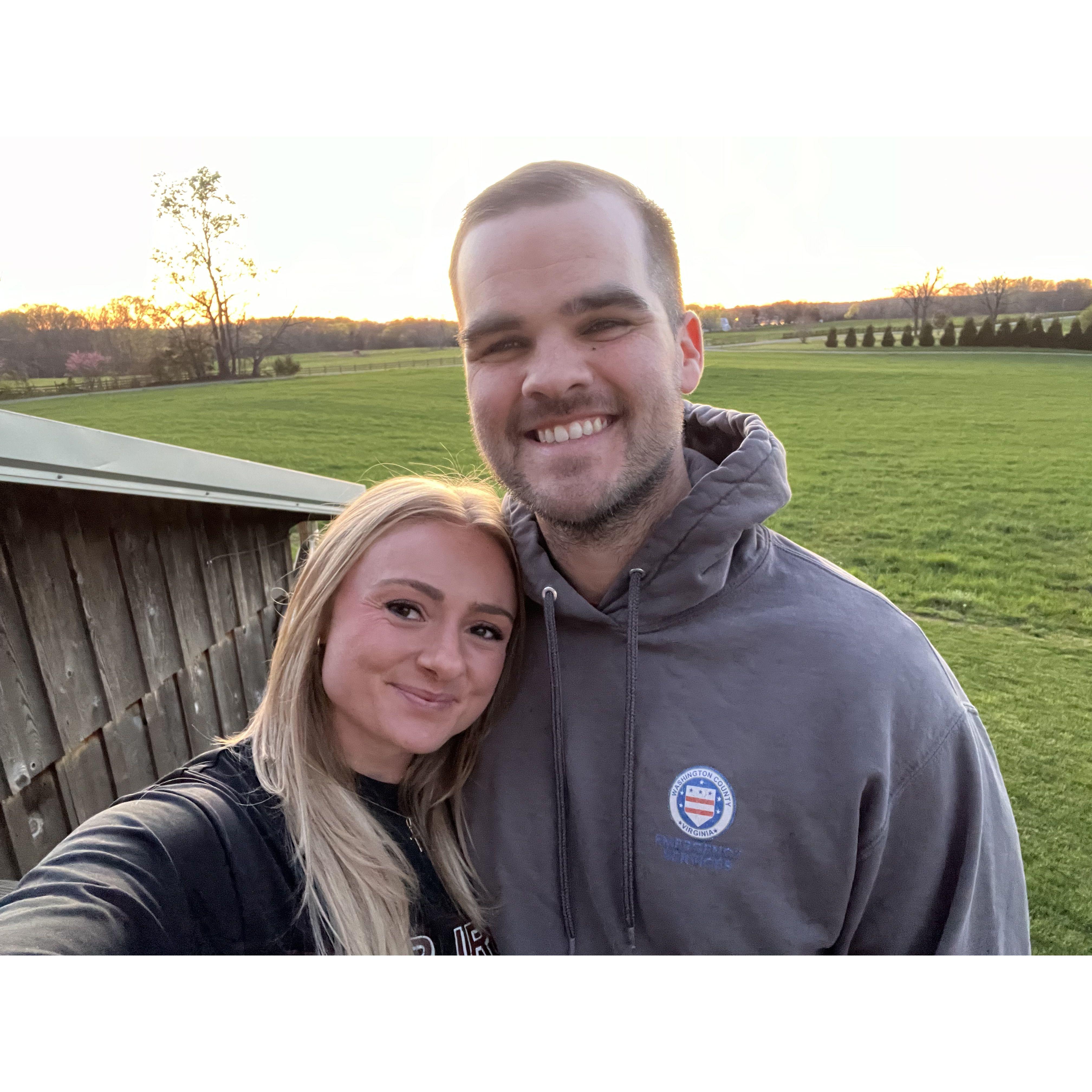 Right after our engagement shoot, still just as in love with our venue and each other