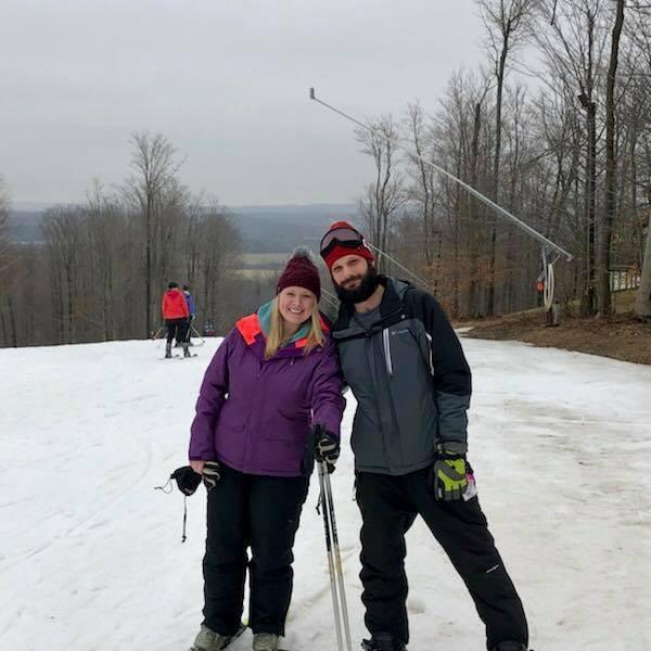 Steve surprised me by showing up at the ski resort where my parents and I were staying. I was shocked to arrive and find him sitting in the ski lodge waiting for us.