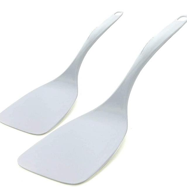 Black Rubber Spatula for Kitchen Use 10.8In Silicone Spatulas for Cooking  Heat