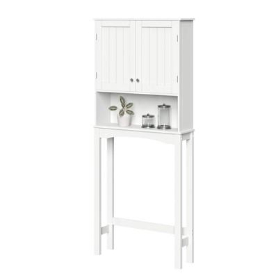 Beadboard Over the Toilet Space Saver Cabinet White - RiverRidge Home