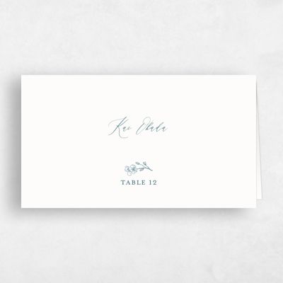 Deep Blue Spruce Wedding Place Card - Millbrook