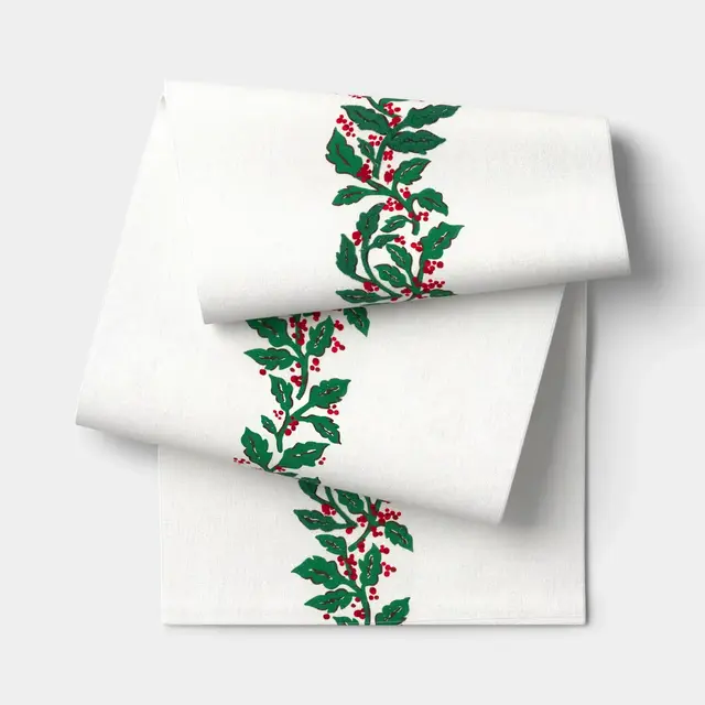 72"x14" Holly Berry Table Runner - Threshold™