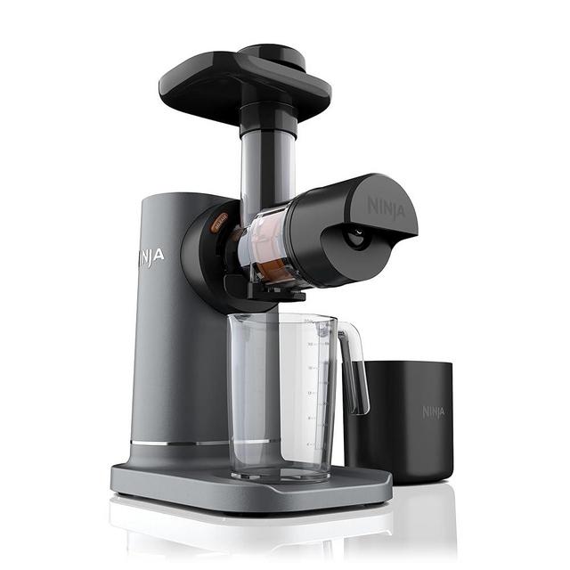 Ninja JC151 NeverClog Cold Press Juicer, Powerful Slow Juicer with Total Pulp Control, Countertop, Electric, 2 Pulp Functions, Dishwasher Safe, 2nd Generation, Charcoal (Renewed)