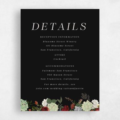 Black Wedding Enclosure - Rosamund