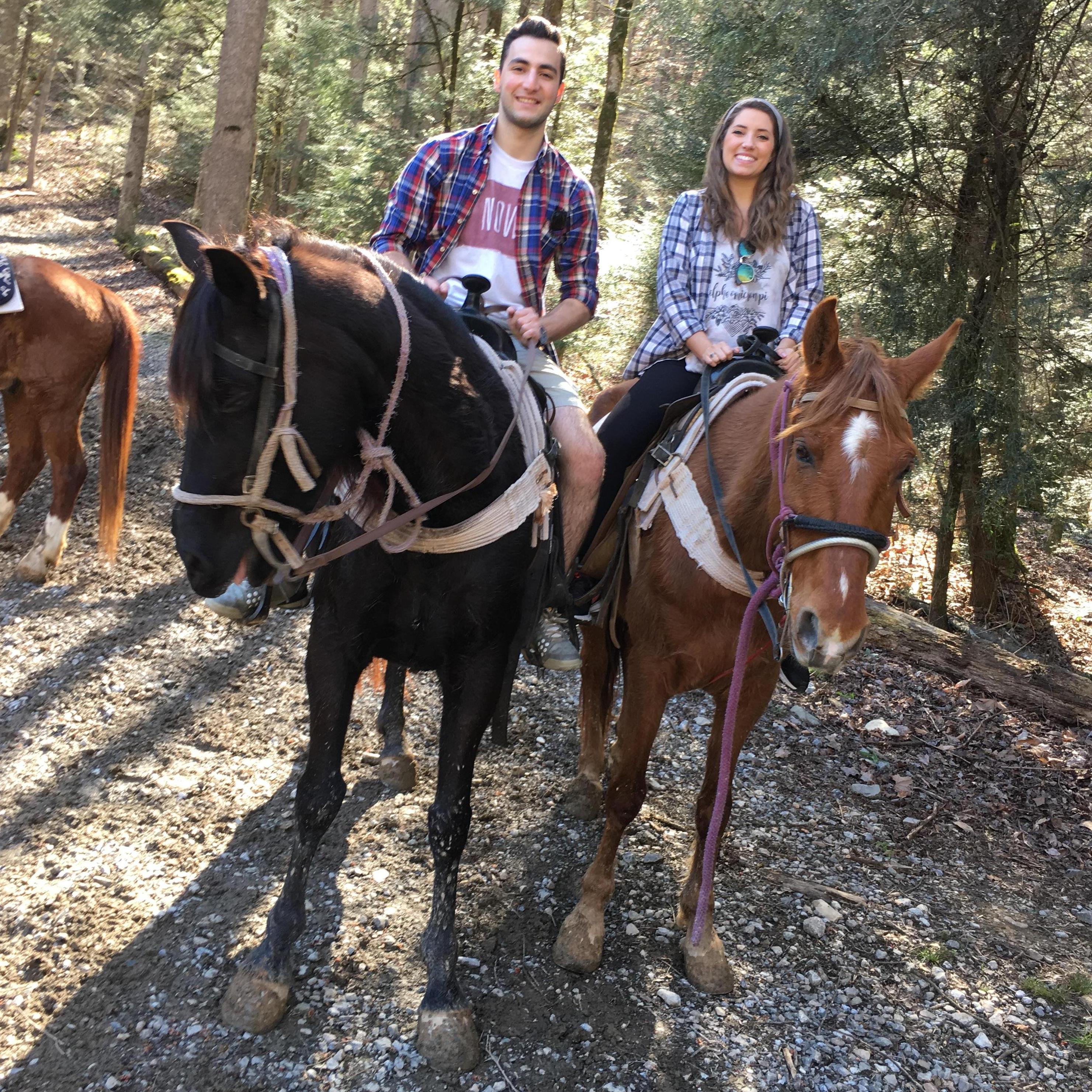 Horseback riding at the Smoky Mountains in Gatlinburg, TN