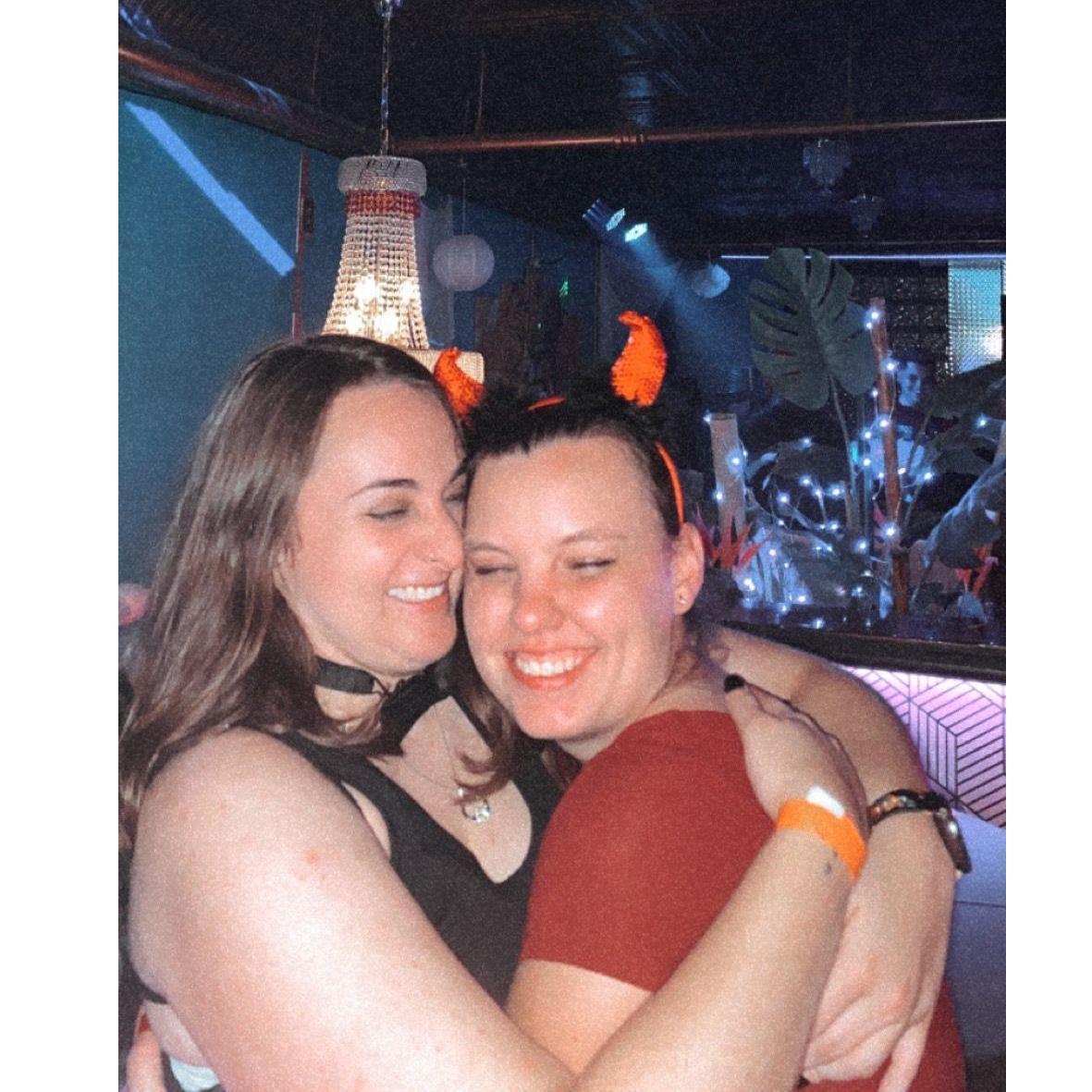 This was taken about a month after we started dating on Halloween.