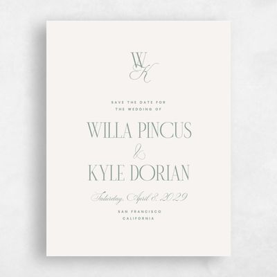 Beige Standard Wedding Save the Date - Lux Classic