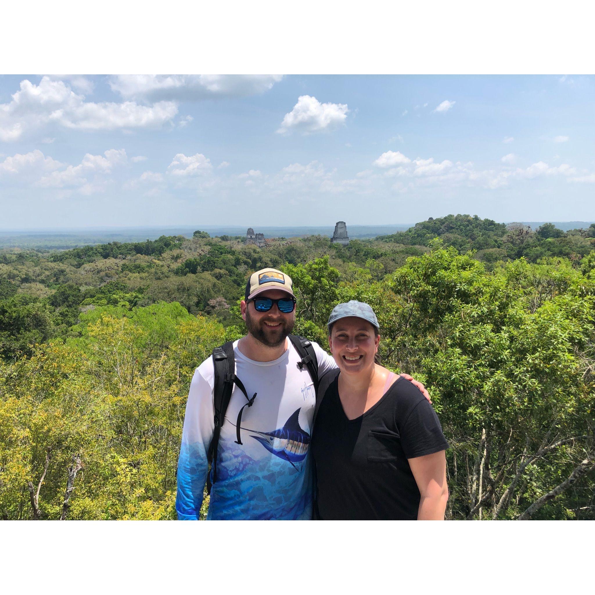 Climbing pyramids in Guatemala 