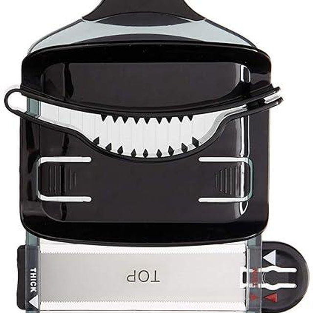 Mercer Culinary Dual Thickness Hand Slicer, Black