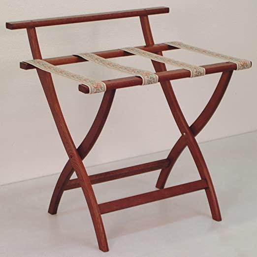 Wooden Mallet WallSaver Luggage Rack,Tapestry Straps