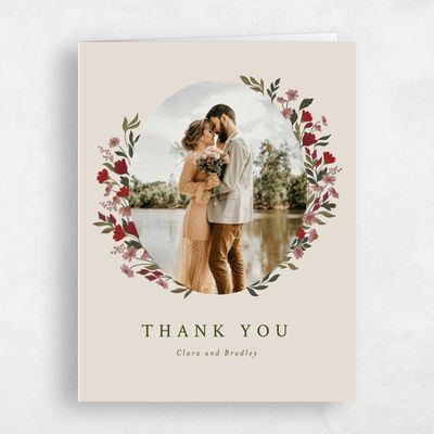 Classic Greige, Brown Wedding Thank You - Florentina Photo