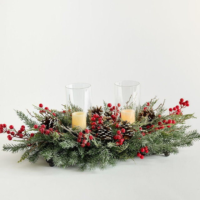 Frosted Pine Centerpiece Small