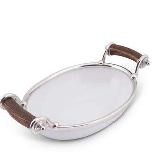 Antler Scroll Stoneware Dish