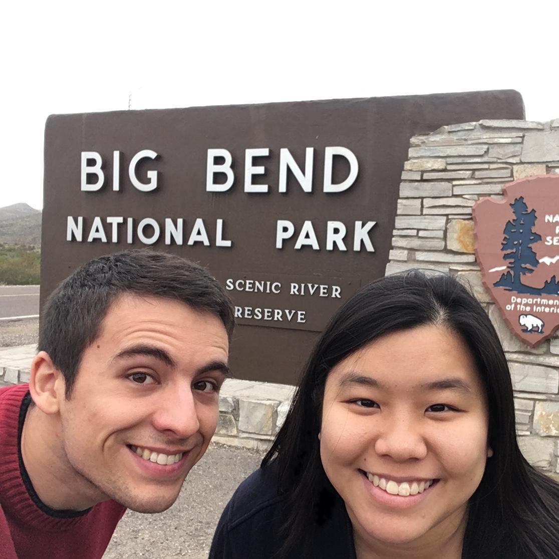 The couple's trip to West Texas and visiting Big Bend National Park