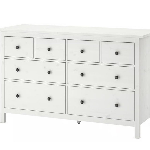HEMNES 8-drawer dresser - white stain 63x37 3/4 "