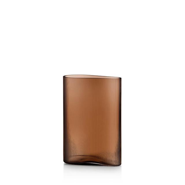 Nude Glass Mist Caramel Short Vase