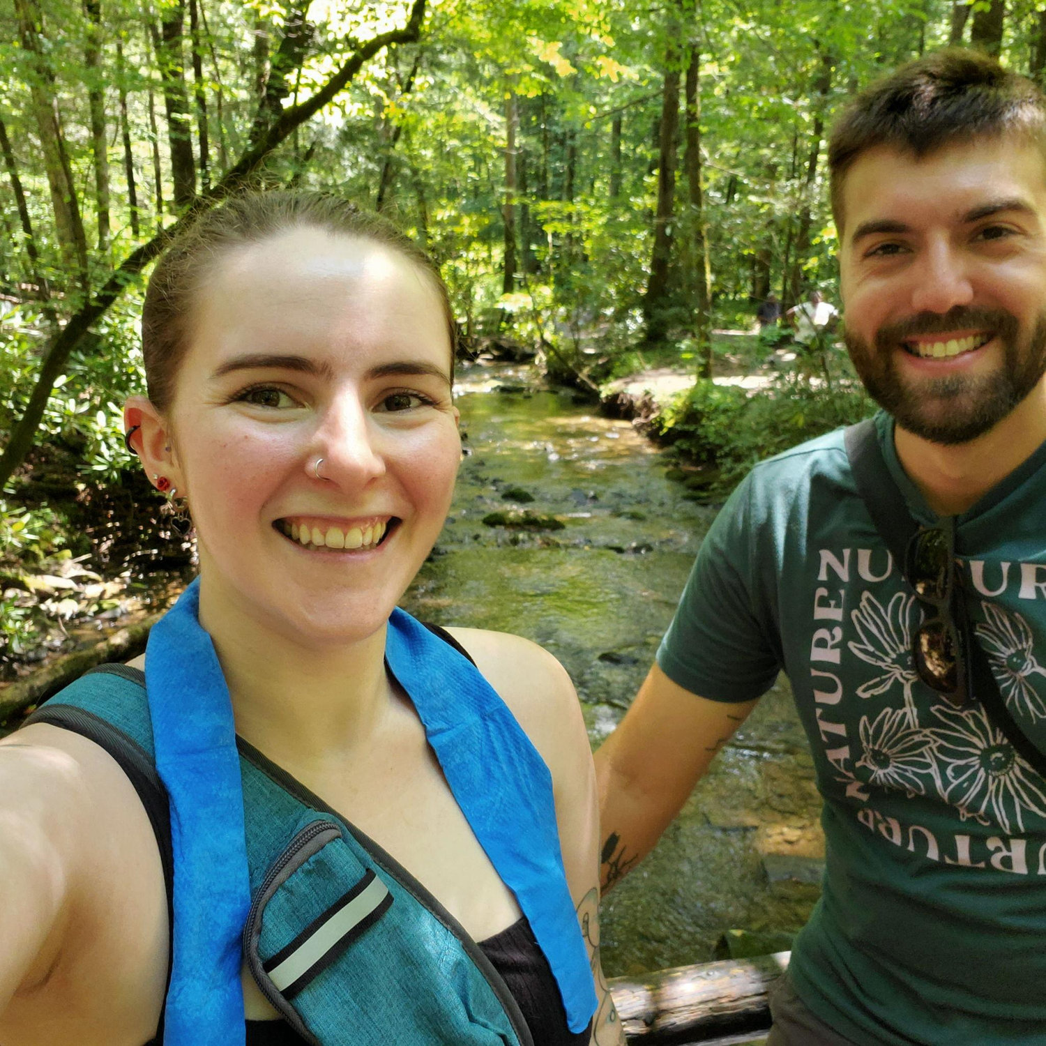 Hiking in the National Park before Anna's proposal
