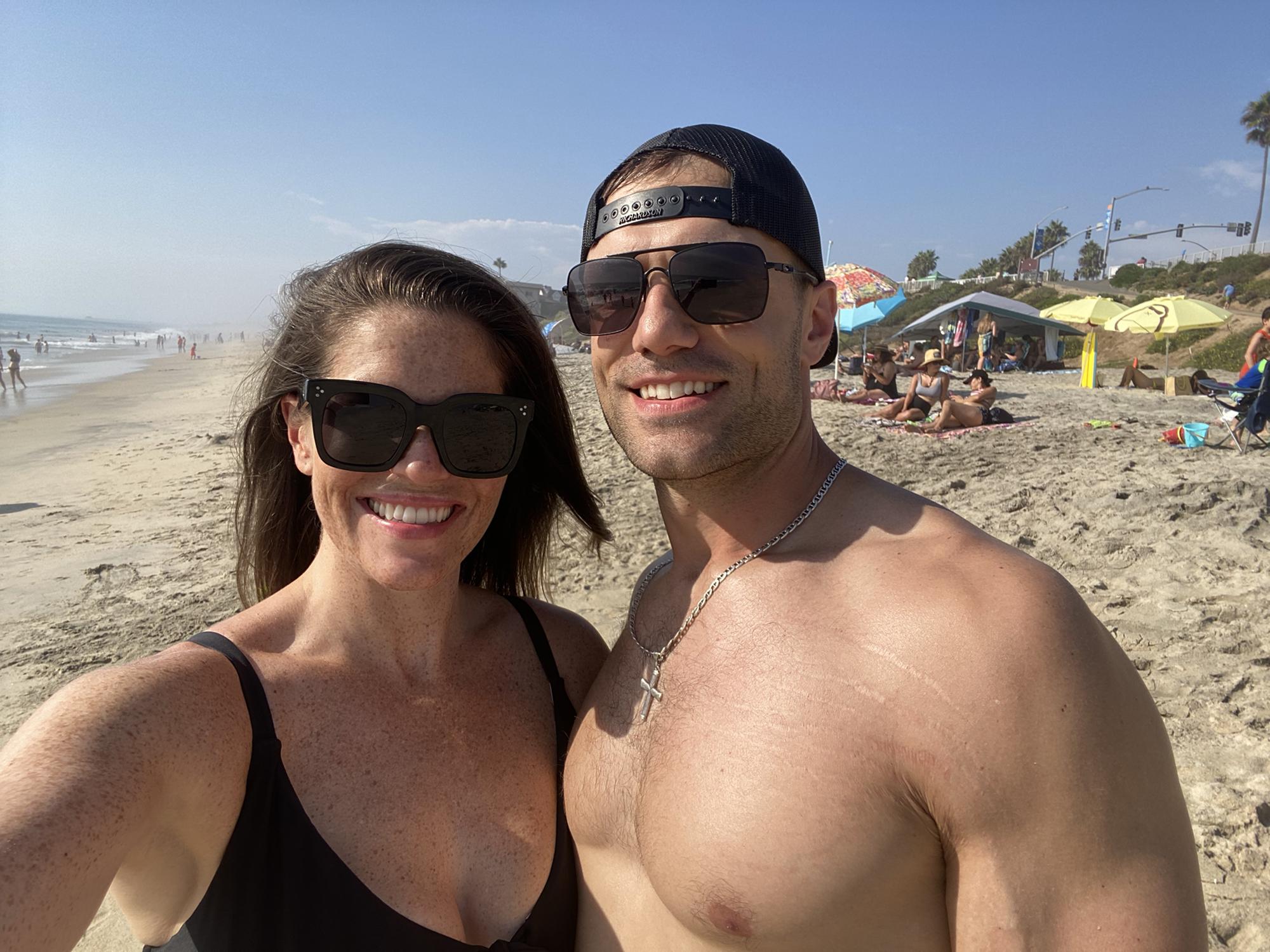 About to take a dip in the Pacific Ocean while visiting friends in San Diego, CA Sept 2020.