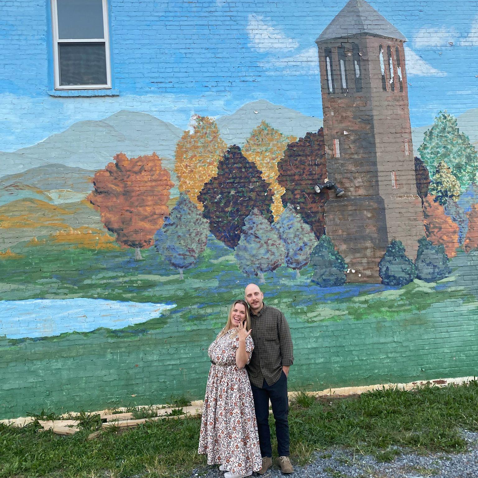 Celebrating our engagement with friends!