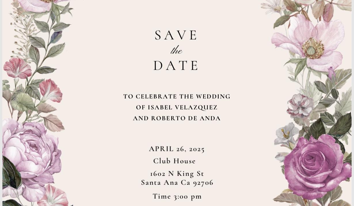 The Wedding Website of Isabel Velazquez and Roberto De Anda