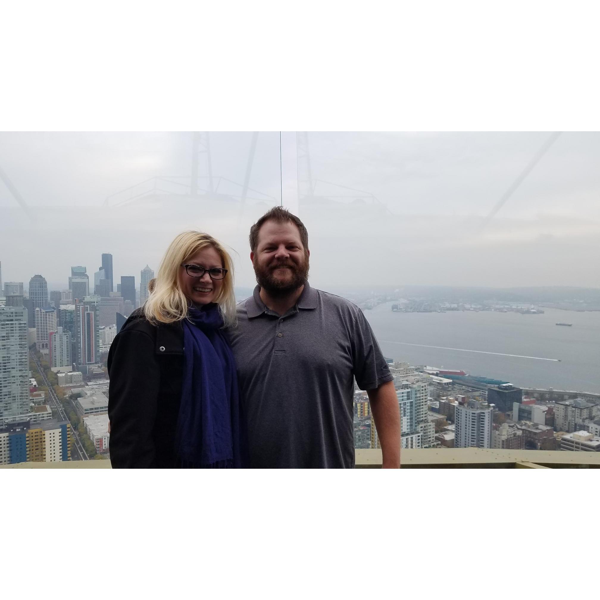 Top of the Space Needle in Seattle, WA; October 2018