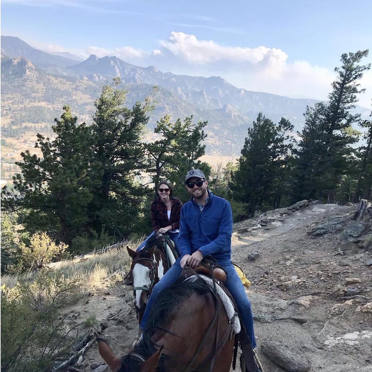 Horseback riding in Estes Park for Taylor's birthday!