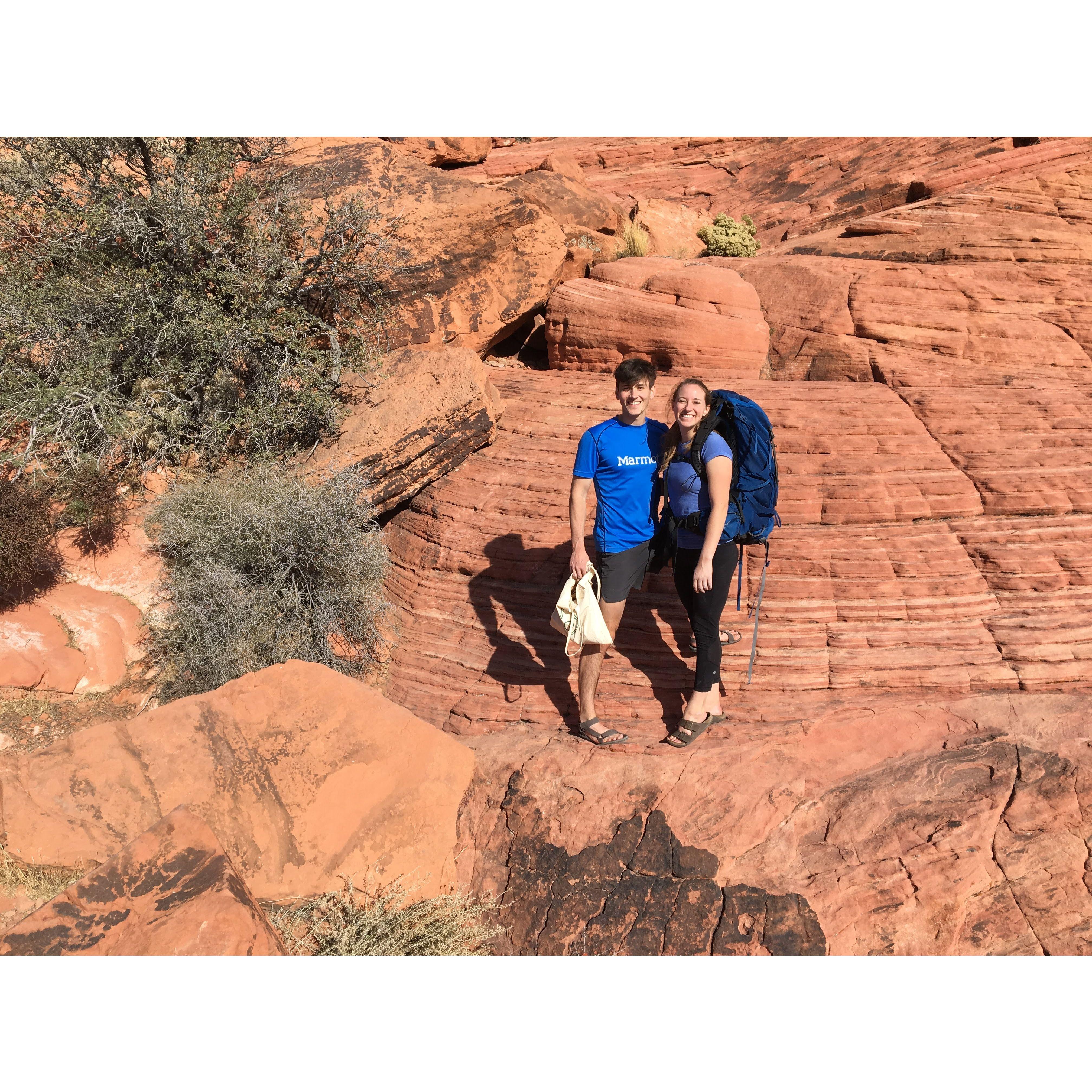 Sarah's first climbing trip ever! Red Rock, Las Vegas, NV - 2017
