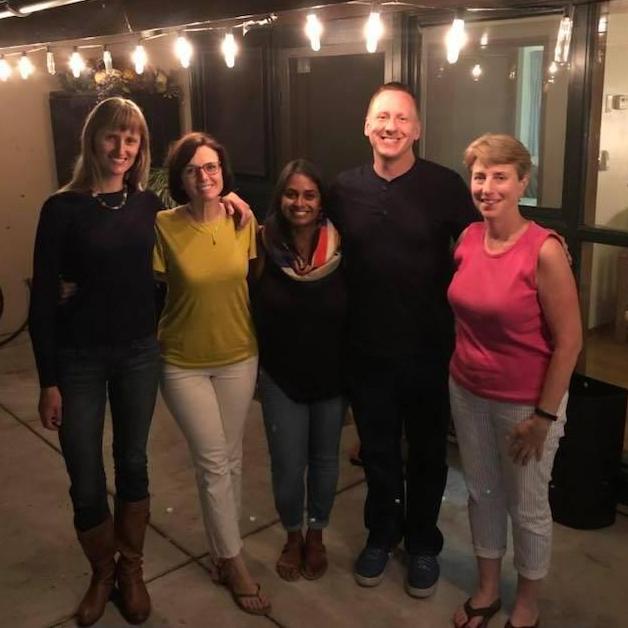 We met at "teacher camp," aka, the Hollyhock Fellowship, a teacher professional development community hosted by Stanford University. These people in this photo are responsible for us meeting :)