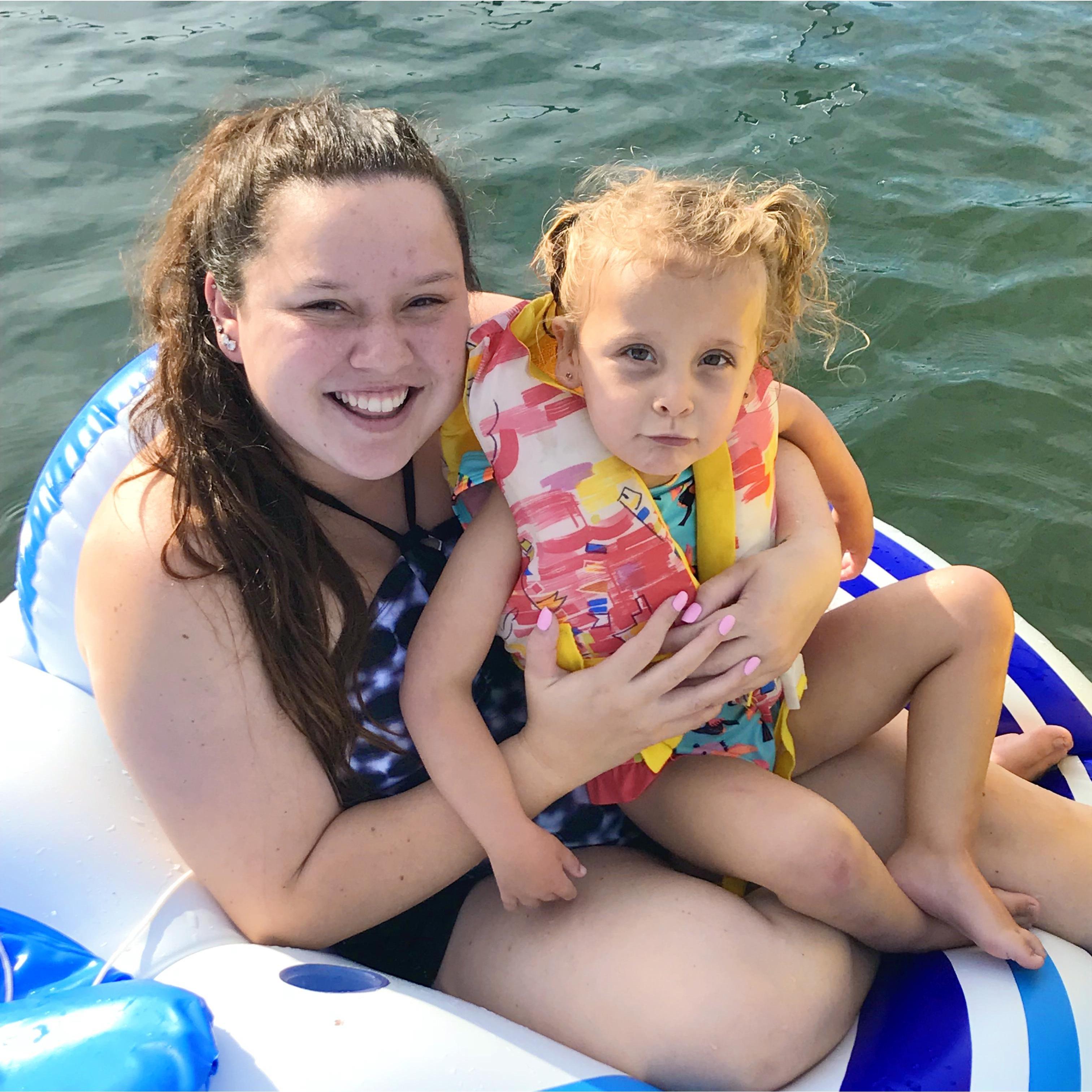 Annabelle has to get a turn with her Godmother on the water!