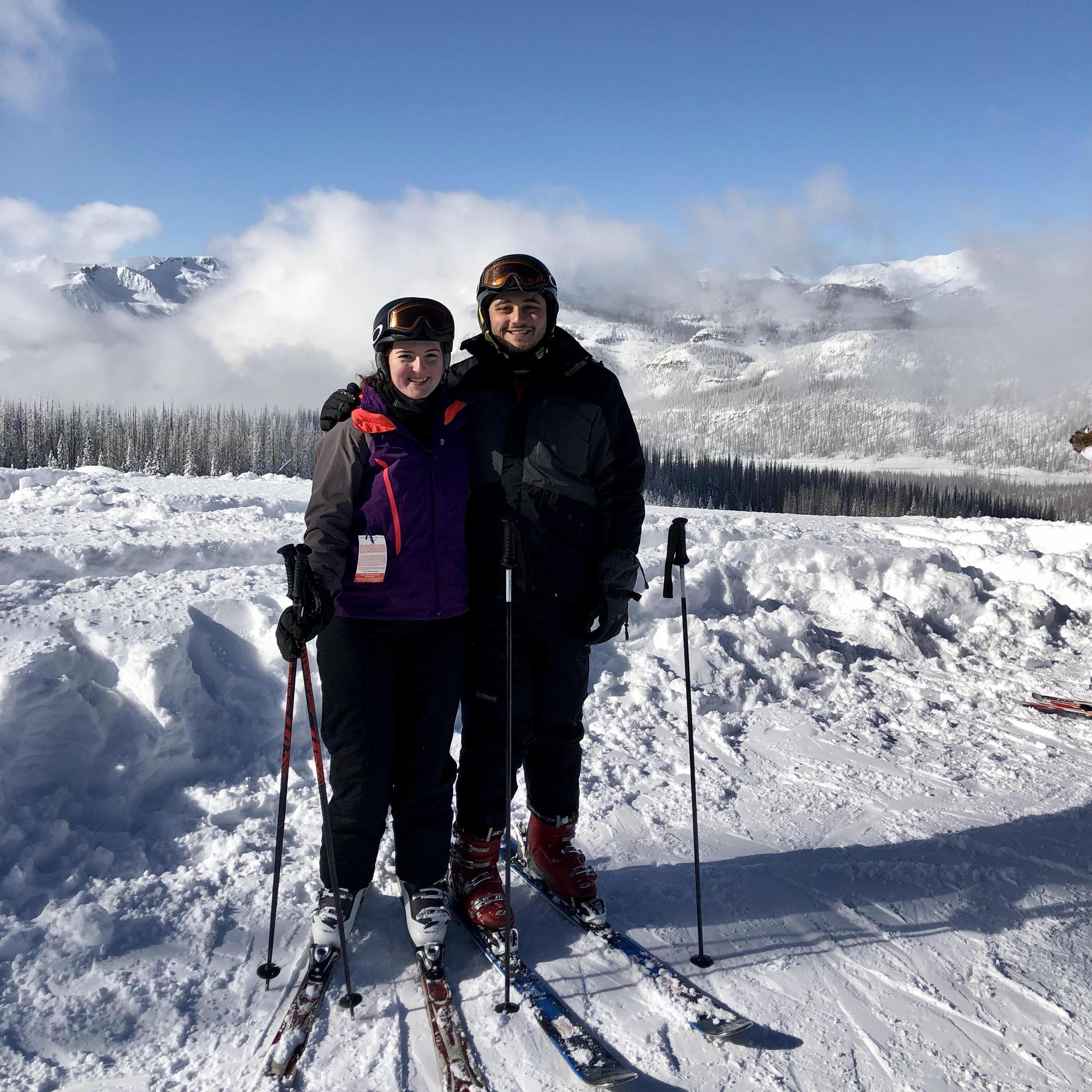 Skiing in Colorado! Kara taught Rashed how to ski for the first time and he only almost lost his skis in the powder once!