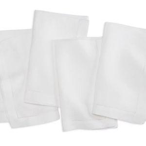 SFERRA Festival Dinner Napkins, Set of 4, White