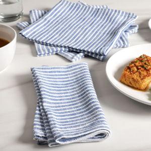 Monaco Napkins by Kaf Home (blue, set of 4)