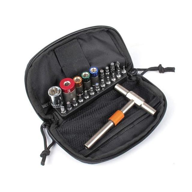 FIX IT STICKS FISTLS11-T 65, 45, 25, 15 Inch Lbs Torque Limiter Kit with 16 Bit Drivers T-Way Wrench and Zippered Deluxe Case