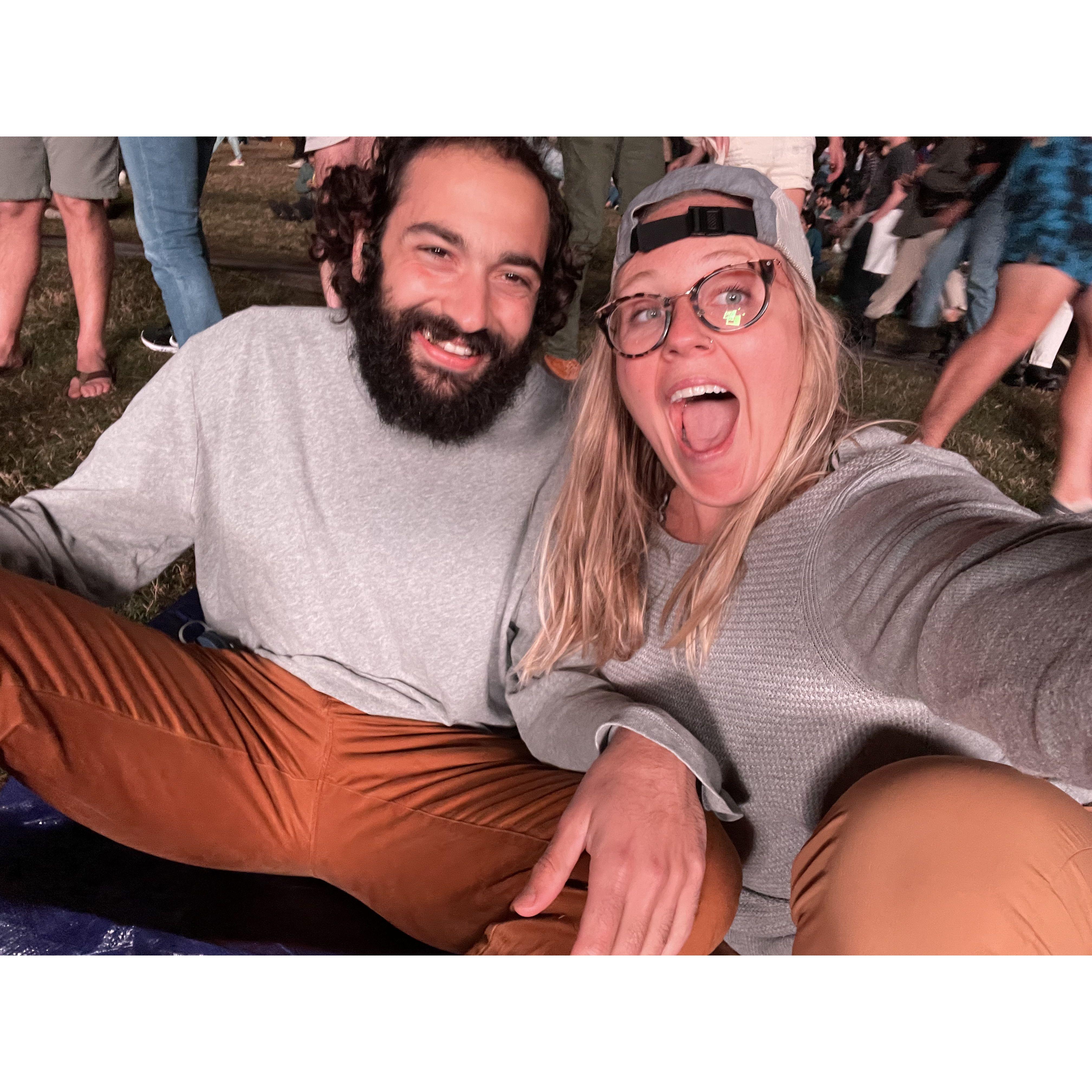 Surprise! They were even MaTcHiNg underneath the ponchos. They saw Haim and it was such an amazing show. October 2021.