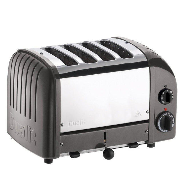 Dualit New Generation Classic 4-Slice Toaster, Metallic Charcoal
