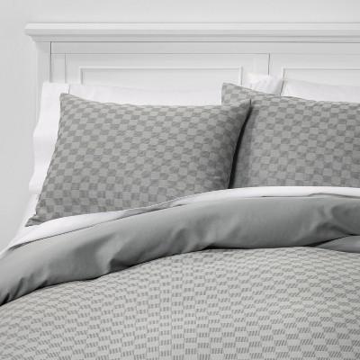 King Check Woven Duvet & Sham Set Gray - Project 62™ + Nate Berkus™