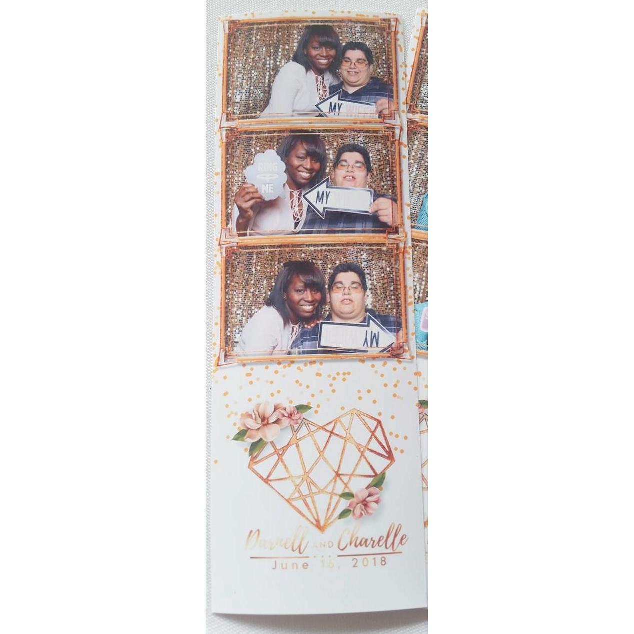 Photos taken at a booth at Donni's cousin's wedding