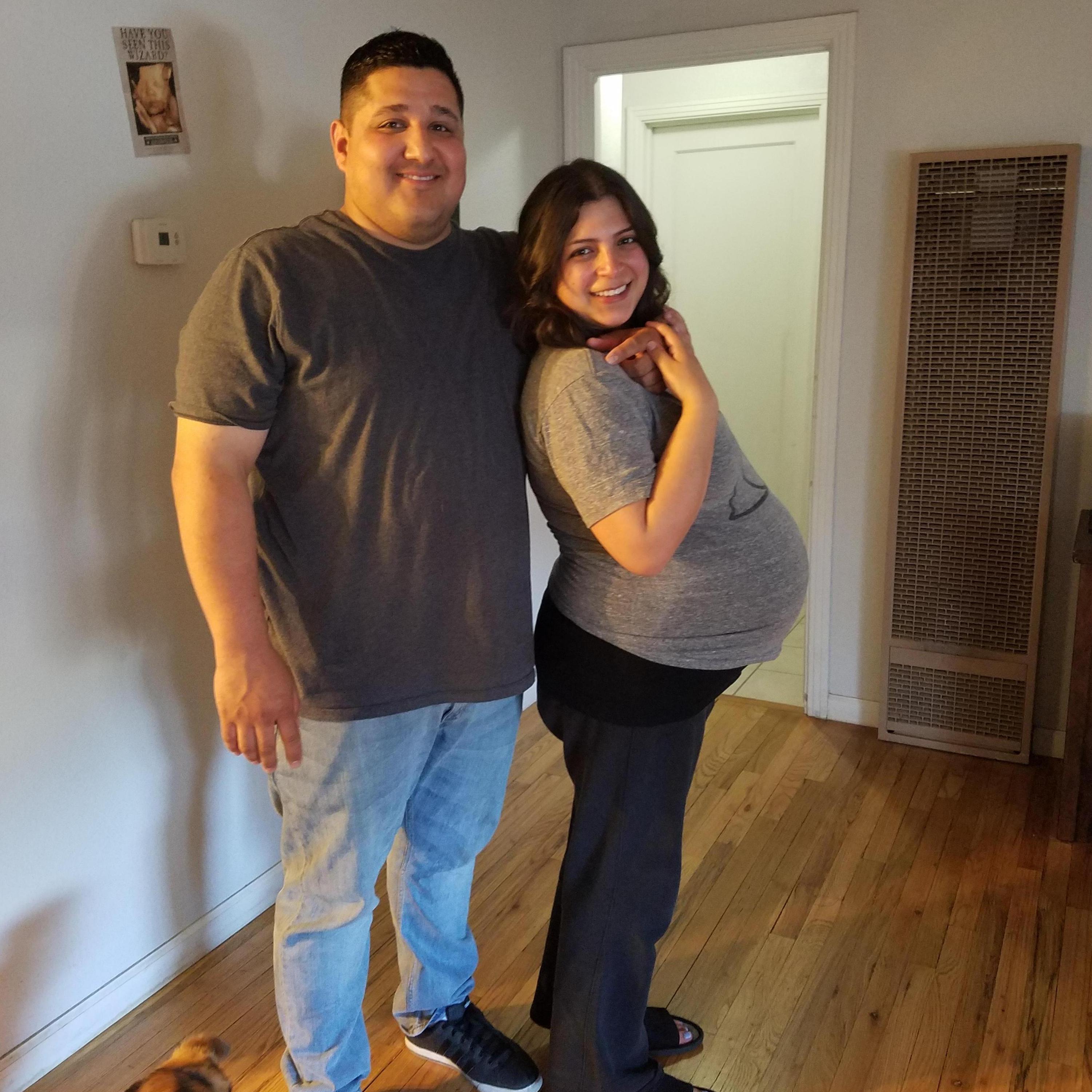 On our way out the door to the hospital to be induced.