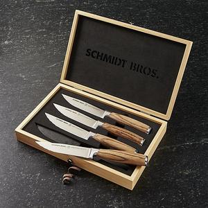 Schmidt Brothers - Schmidt Brothers ® Zebra Wood Steak Knives Set of Four