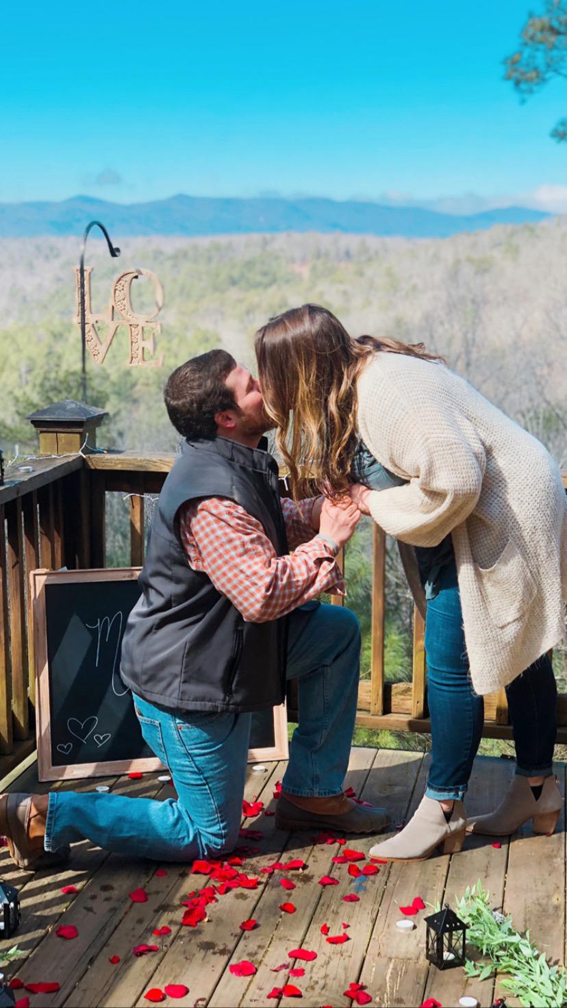 Engaged in Blue Ridge Mountains on February 19, 2021