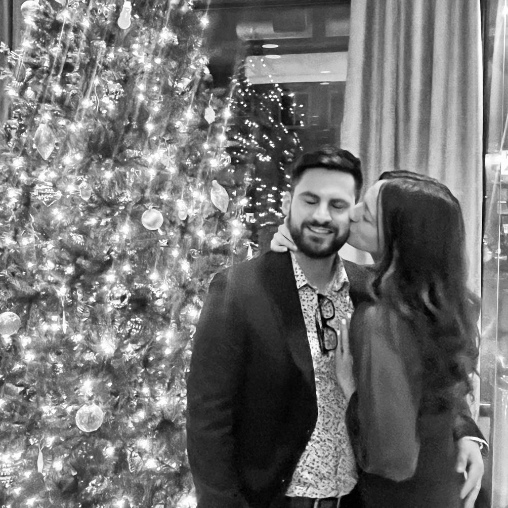 2023: traditional photo at the holiday party! 

We are so grateful for our work friends and love celebrating this time of year with them. Always a blast!